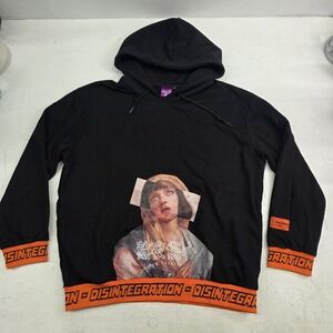 Disintegration "Virgin Mary" Bloody Nose Art Black Heavy Men's Hoodie Sz 2XL EUC